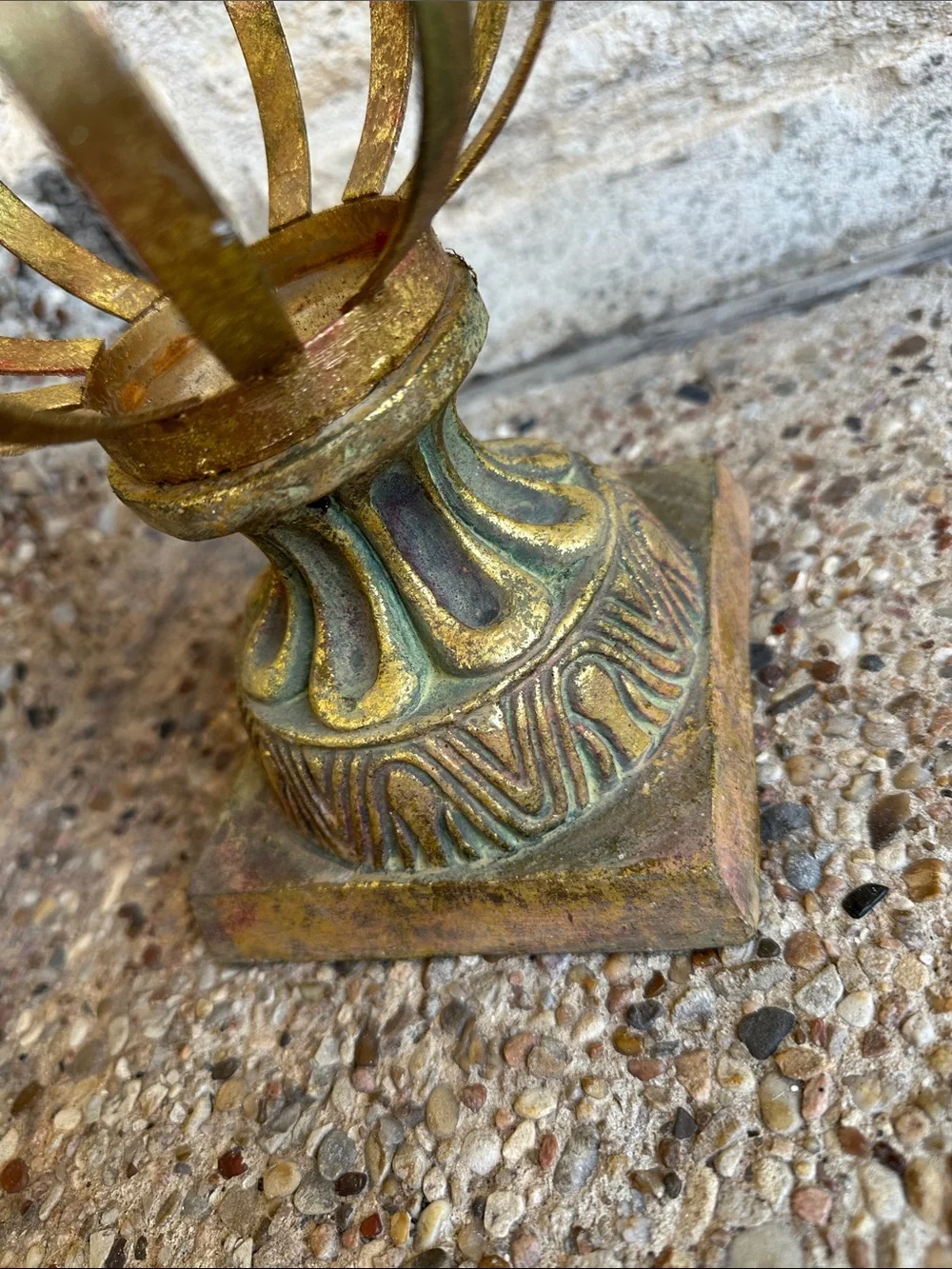 Gold Decorative Metal Urn Vase - Elegant Home Accent
